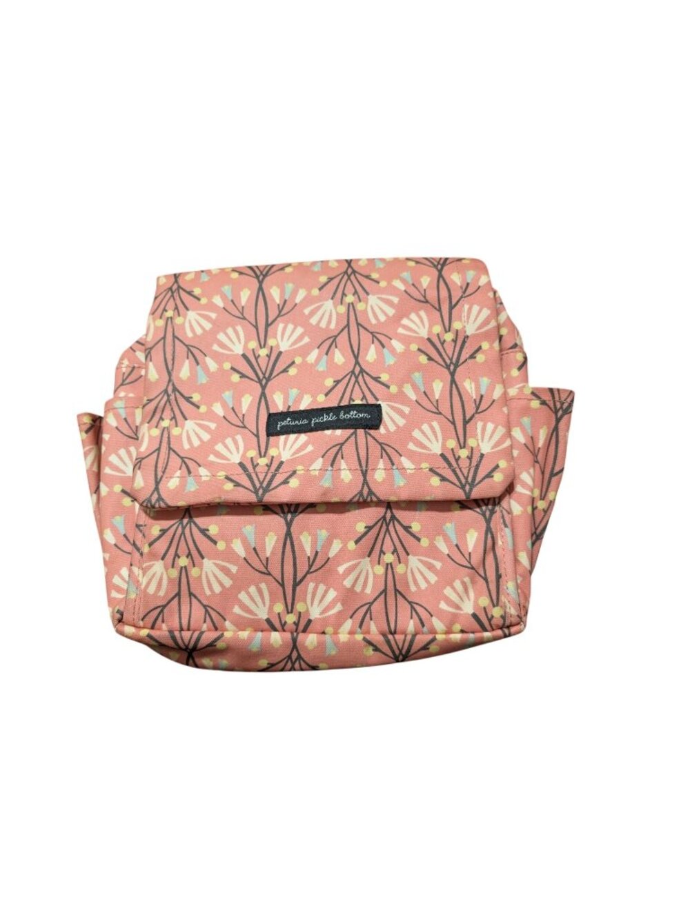 Petunia Pickle Bottom Pink Floral Mini Backpack Diaper Bag With Fold-Out Changin